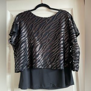 🌸 Laura Petites Layered Blouse Tiger Stripes